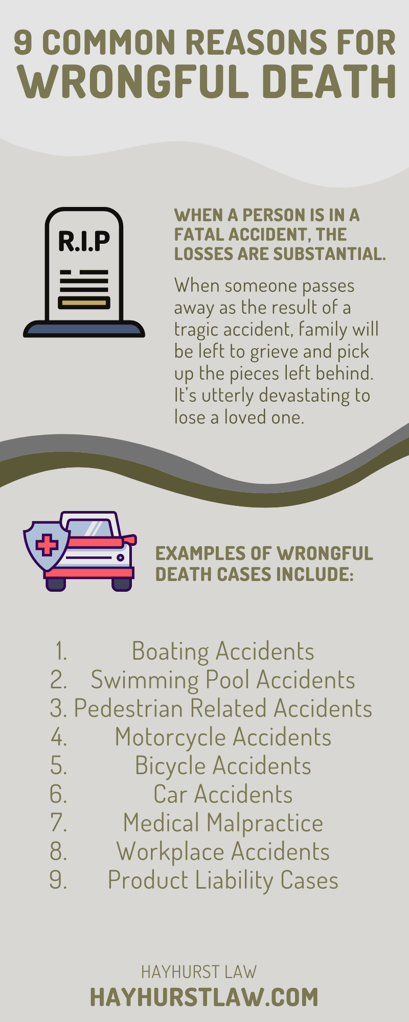 9 common reasons for wrongful death Infographic