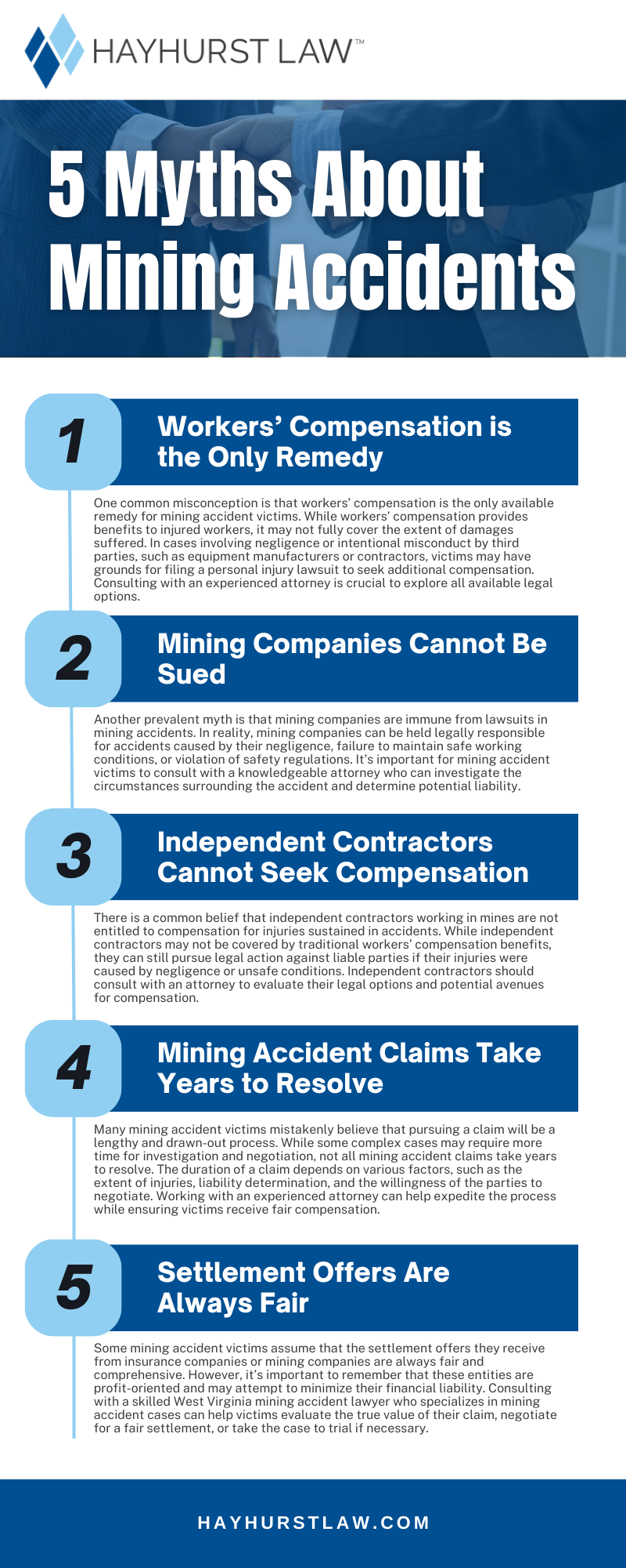 5 Myths About Mining Accidents Infographic